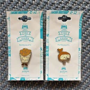 Jellycat Fish & Chips Enamel Pin Set